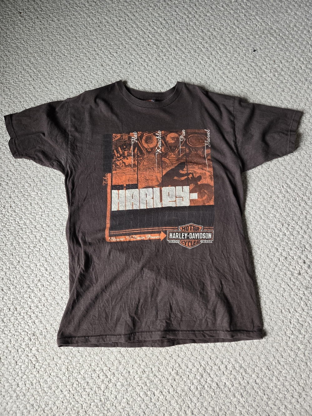 Harley-Davidson Men’s Black & Orange Graphic Tee